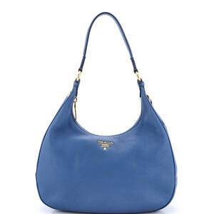 Prada Zip Top Hobo Vitello Daino Large #211032P10B